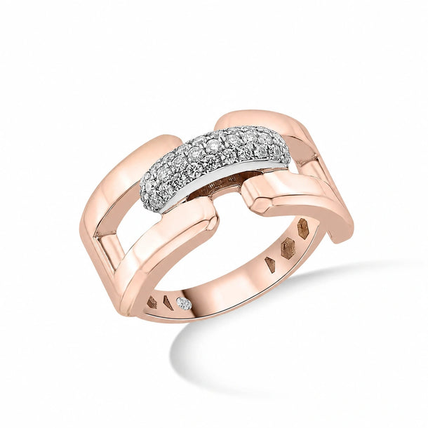 Cuban Bold Link Pave Diamond Statement Ring