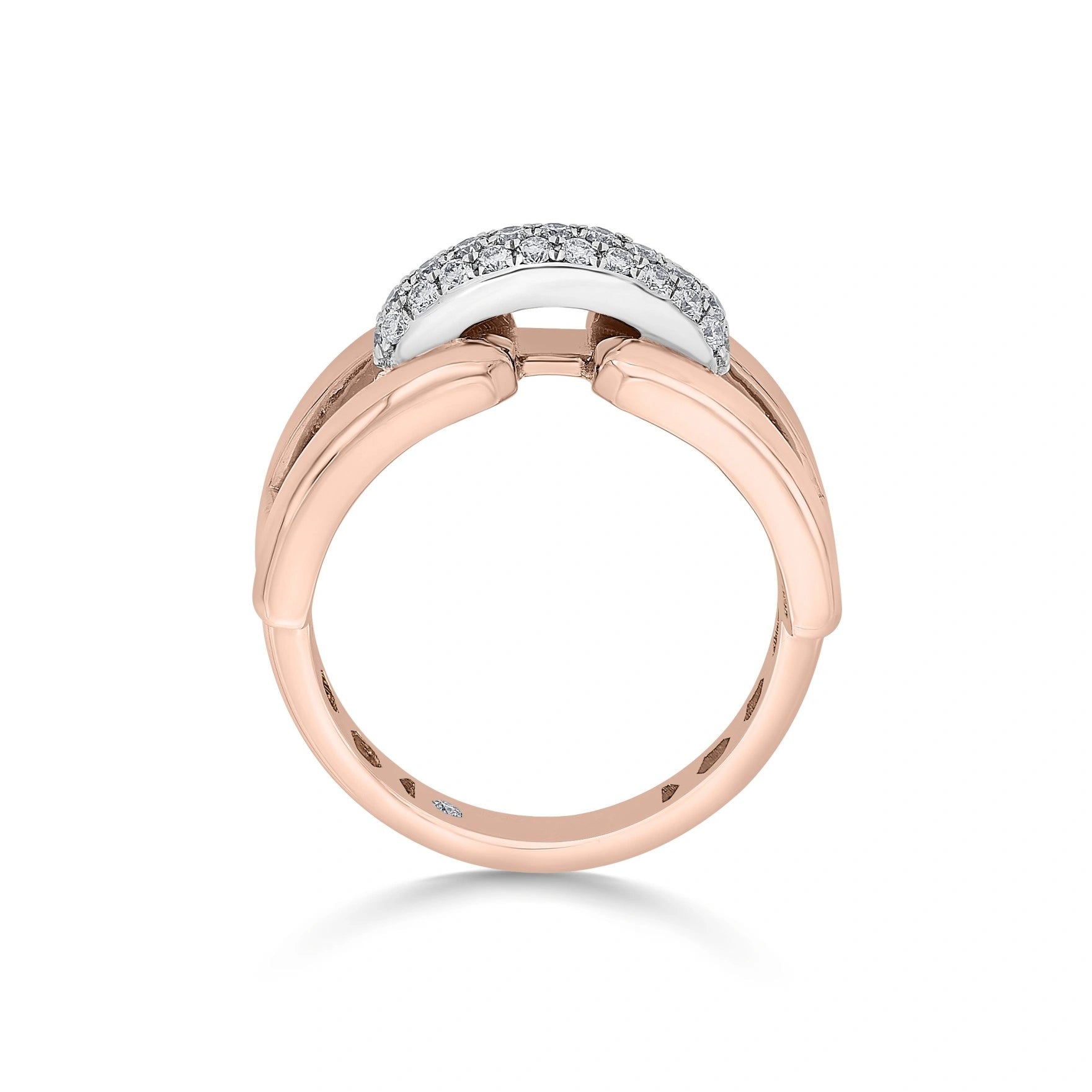 Cuban Bold Link Pave Diamond Statement Ring