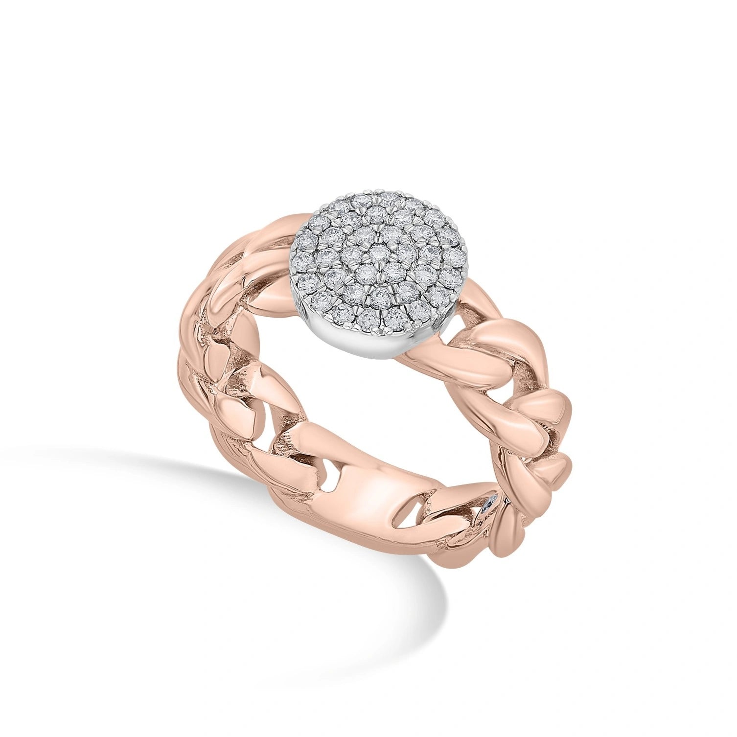 Cuban Oval Ice on Fire Ring