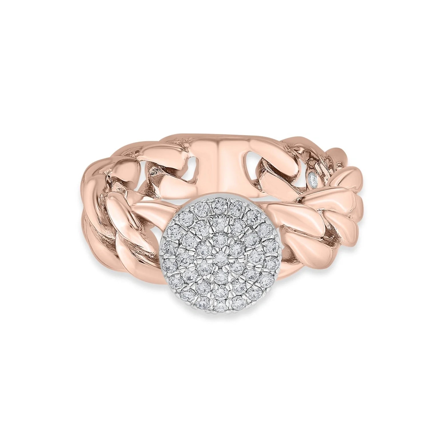 Cuban Oval Ice on Fire Ring - Zen Diamond India