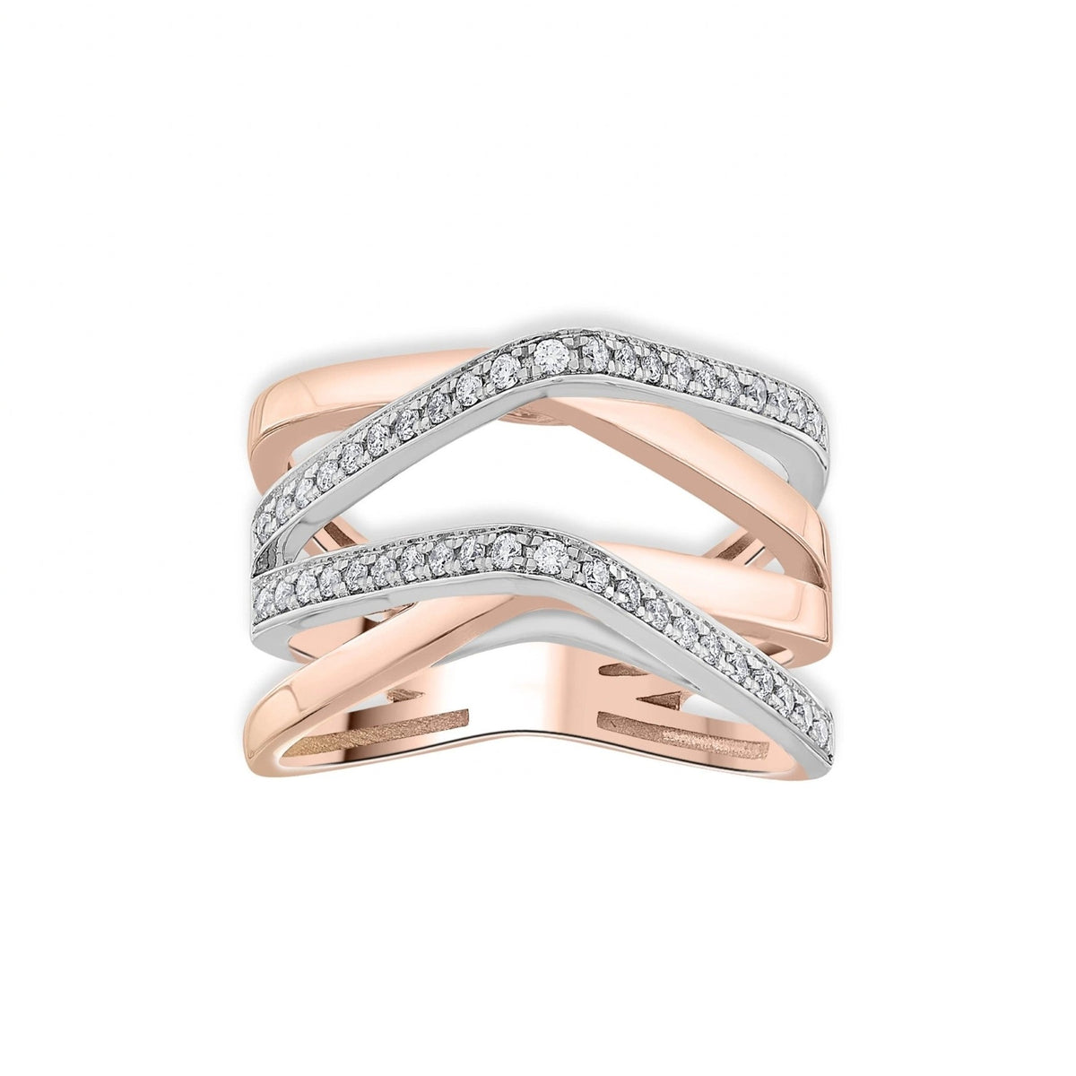 Soiree Crisscross Radiance Ring - Zen Diamond India
