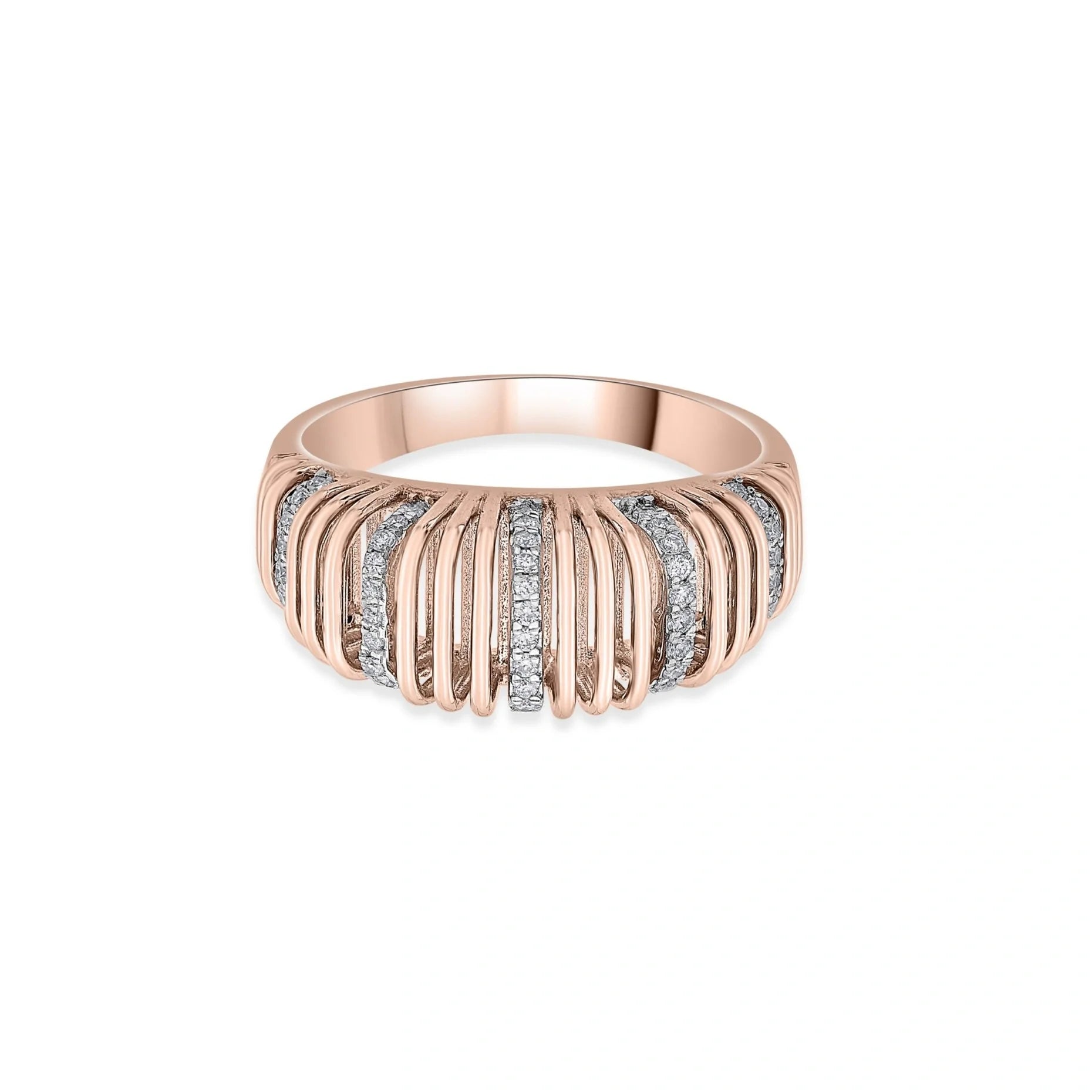 Soirée Strata Layered Luxury Ring - Zen Diamond India