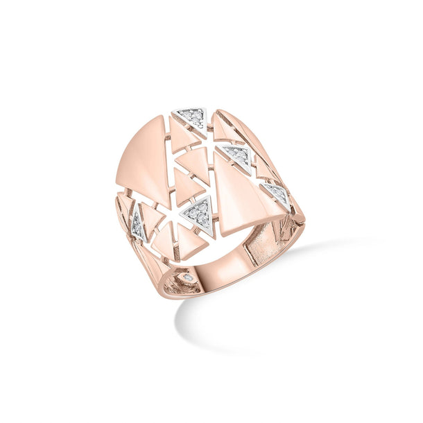 Soiree GeoGleam Statement Ring - Zen Diamond India
