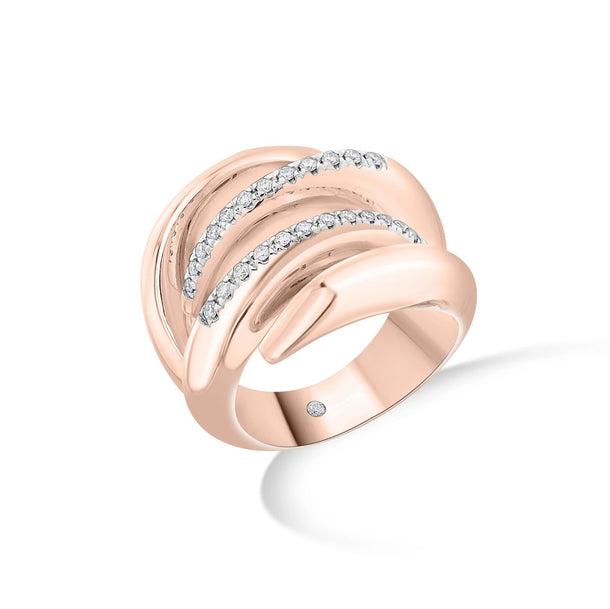 Soiree Vortex Gleam Cuff Ring - Zen Diamond India