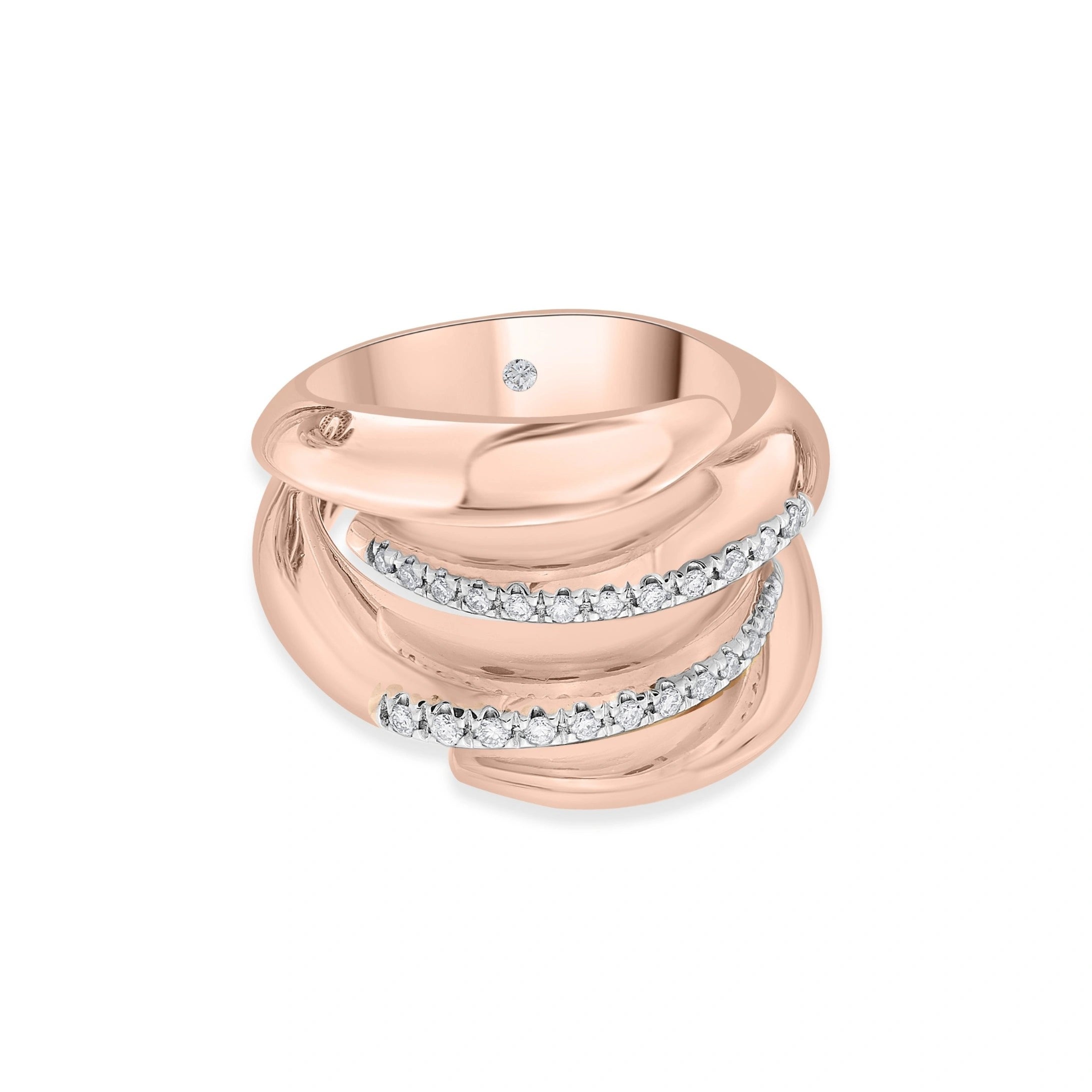 Soiree Vortex Gleam Cuff Ring - Zen Diamond India