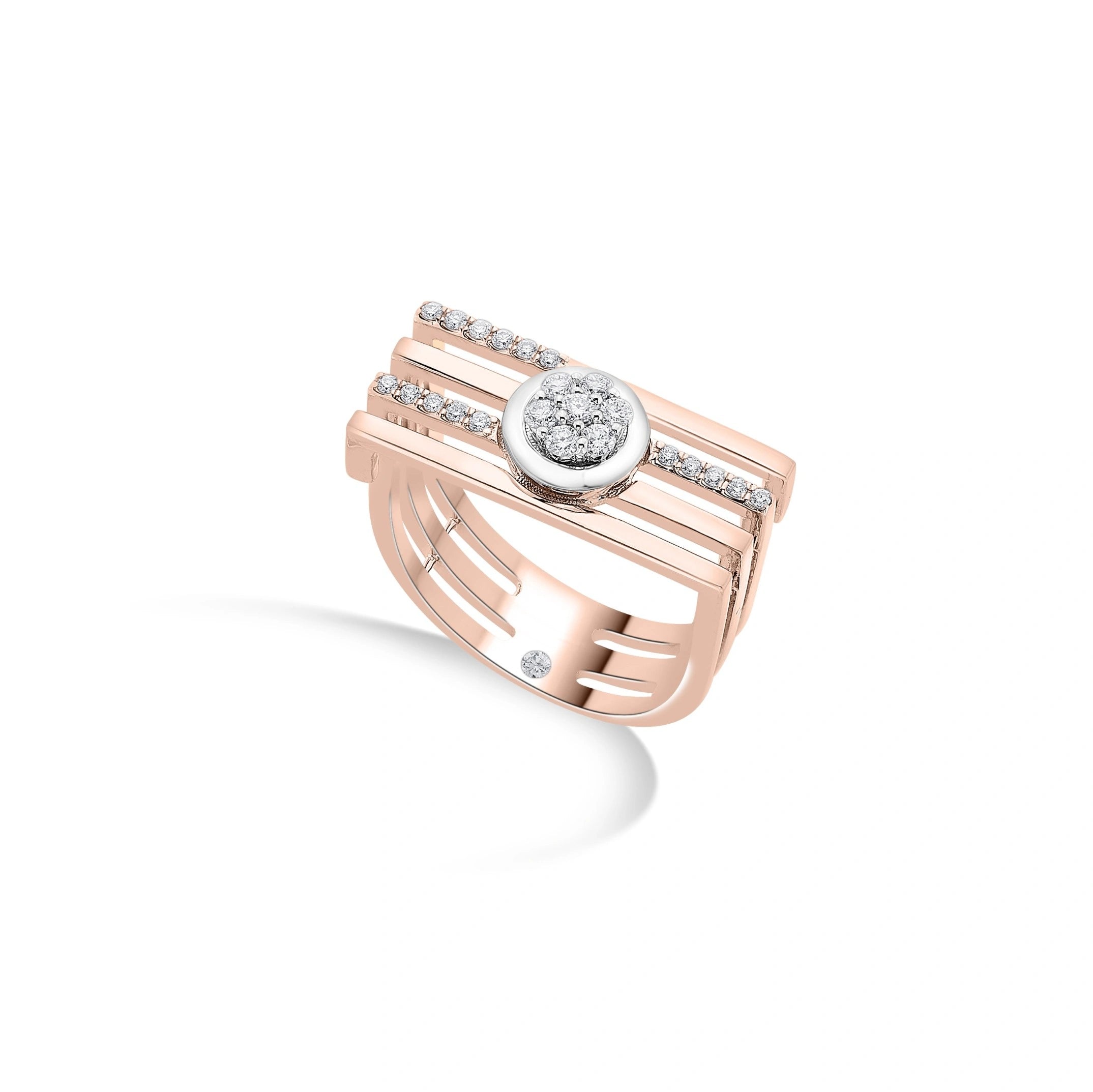 Soiree Starlight Groove Ring - Zen Diamond India