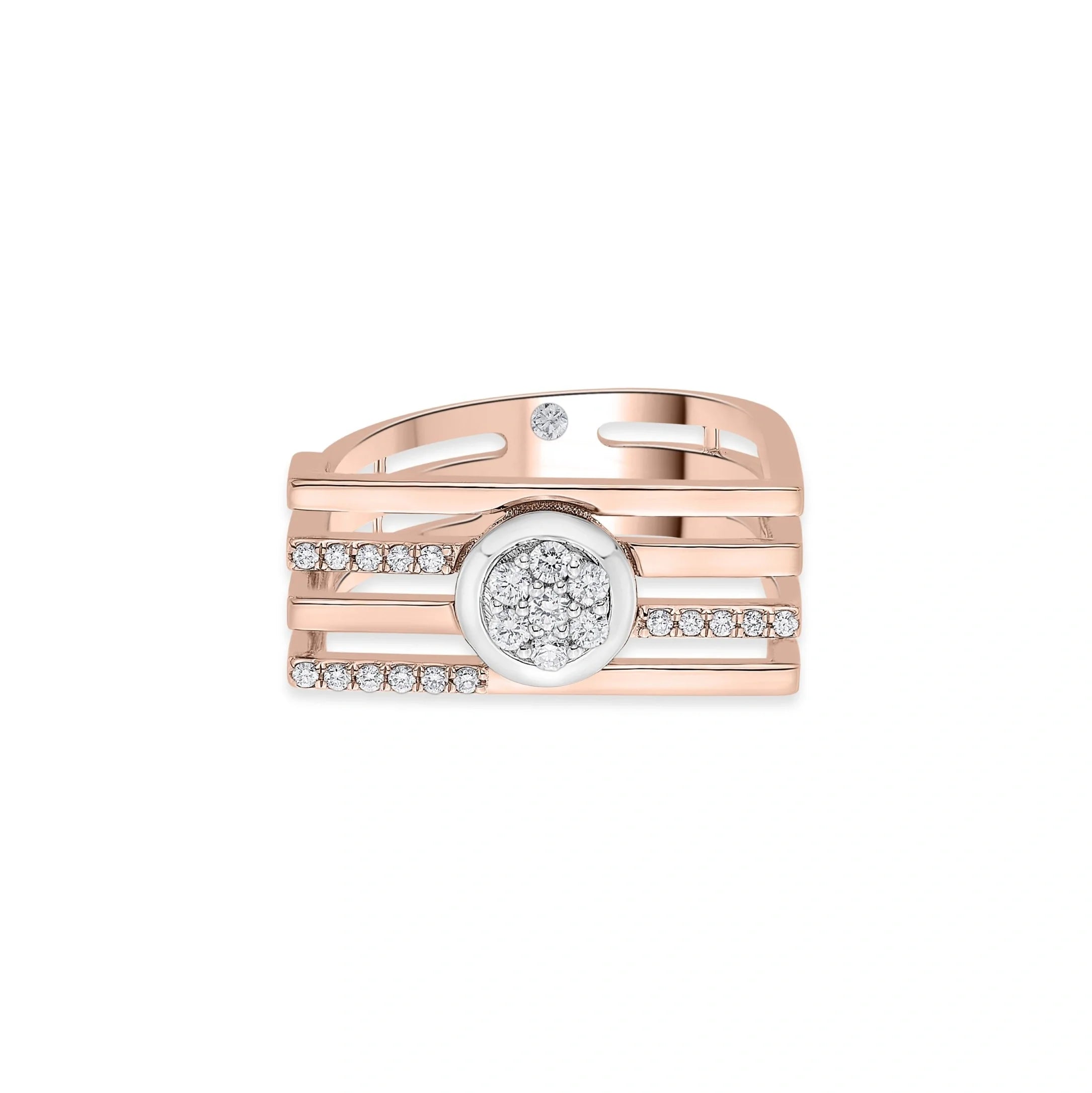 Soirée Starlight Groove Ring - Zen Diamond India