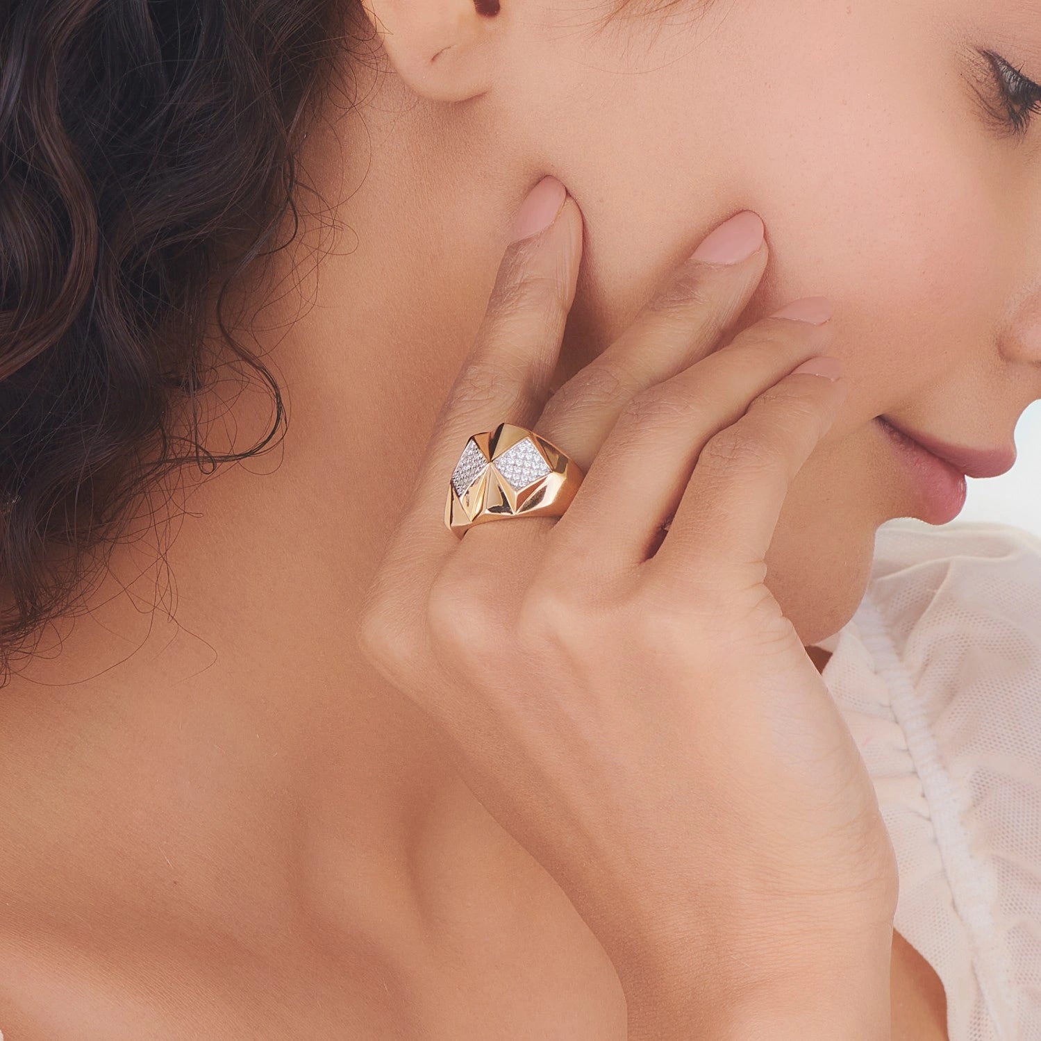 Soiree Deco Dazzle Ring - Zen Diamond India