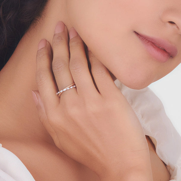 Soiree Twine Spark Elegance Ring - Zen Diamond India