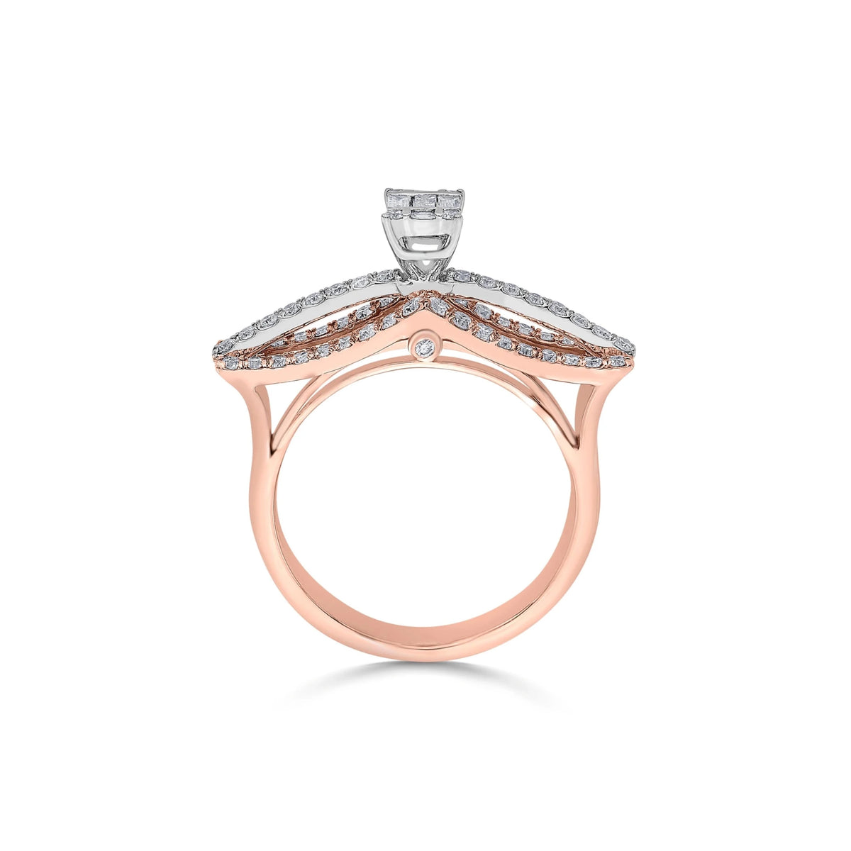 Enchante Sparkle Suspension Statement Ring - Zen Diamond India