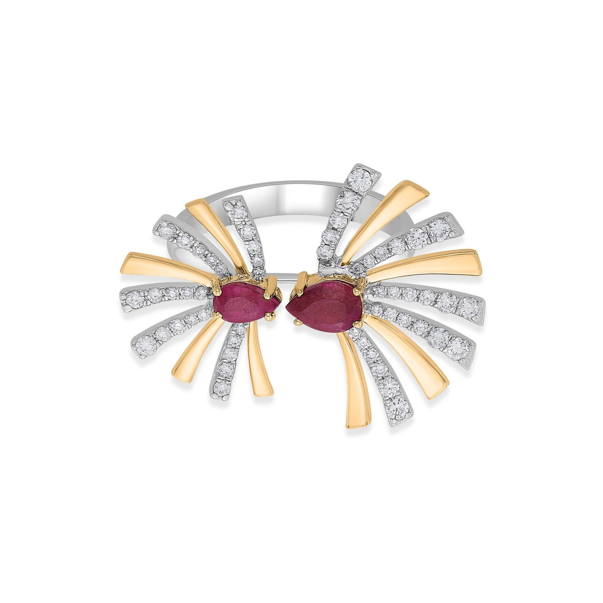 Toren Starburst Gem Split Ring