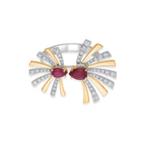 Toren Starburst Gem Split Ring