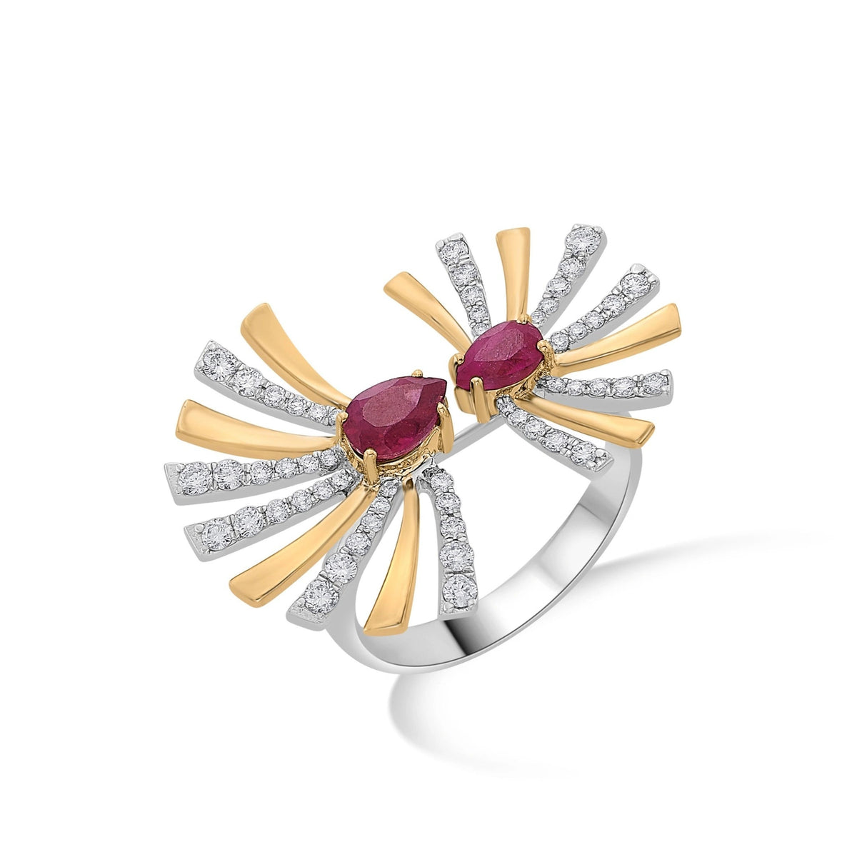 Toren Starburst Gem Split Ring