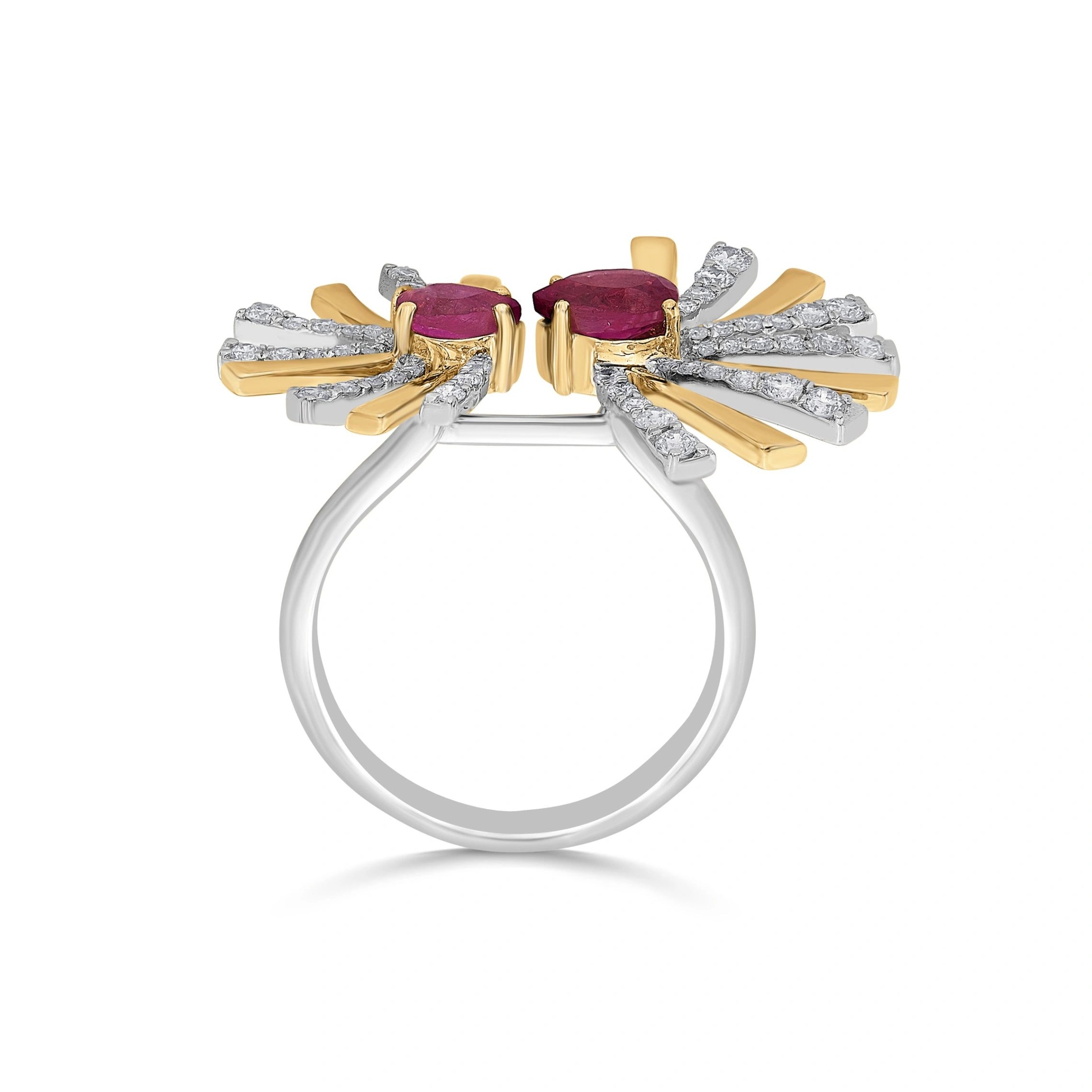 Toren Starburst Gem Split Ring - Zen Diamond India