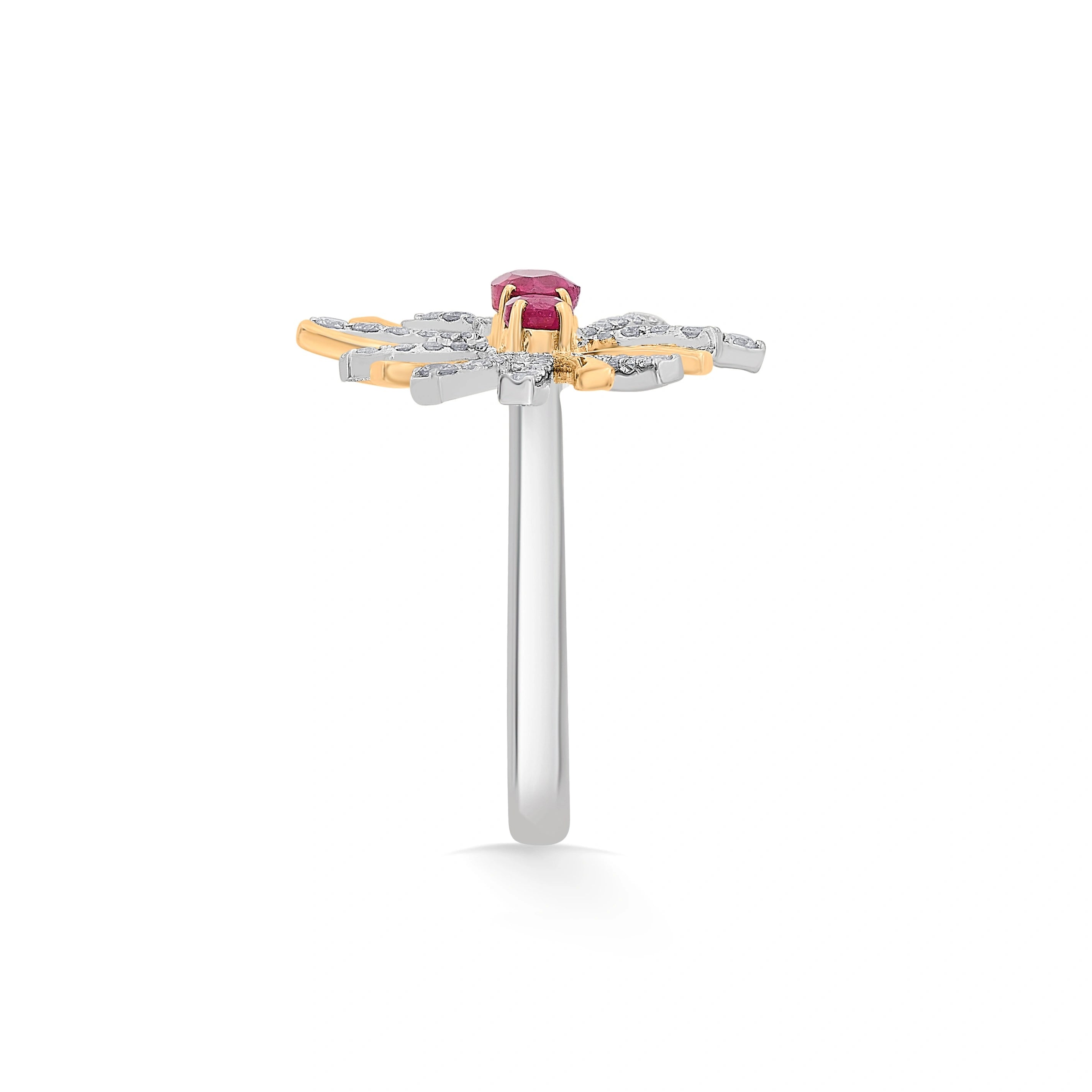 Toren Starburst Gem Split Ring - Zen Diamond India