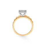 Soiree Glam Grid Icon Ring - Zen Diamond India