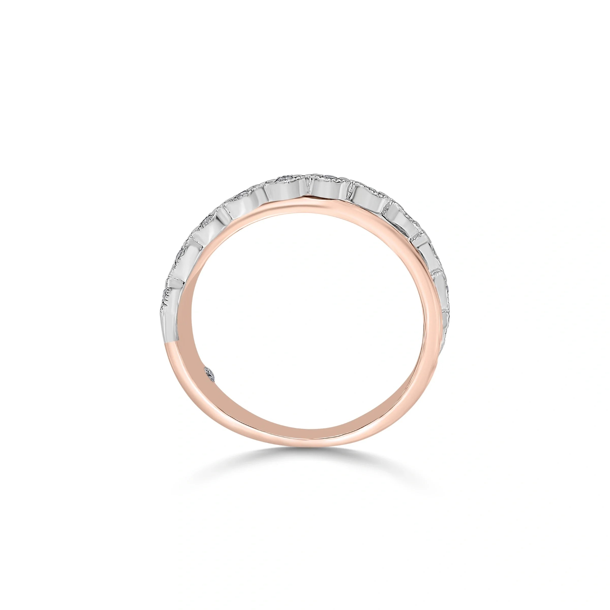 Soirée Rosé Twist Diamond Whisper Ring - Zen Diamond India