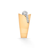 Soiree Rose Swagger Curve Ring - Zen Diamond India