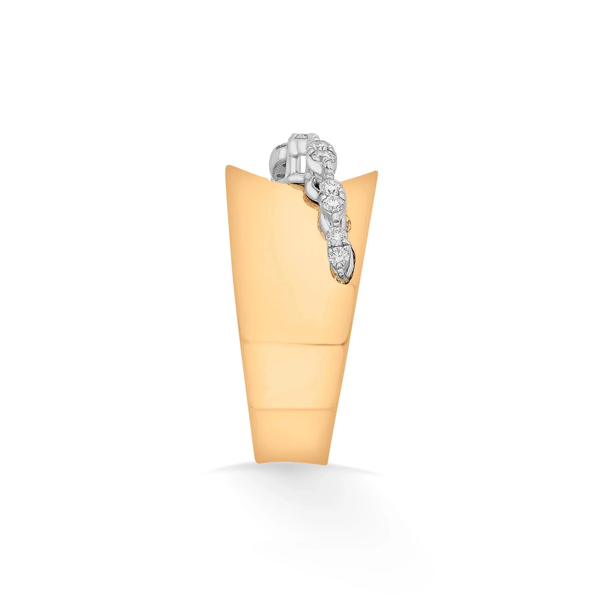 Soiree Rose Swagger Curve Ring - Zen Diamond India