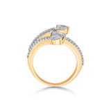 Solitaire Triple Dewdrop Ring - Zen Diamond India