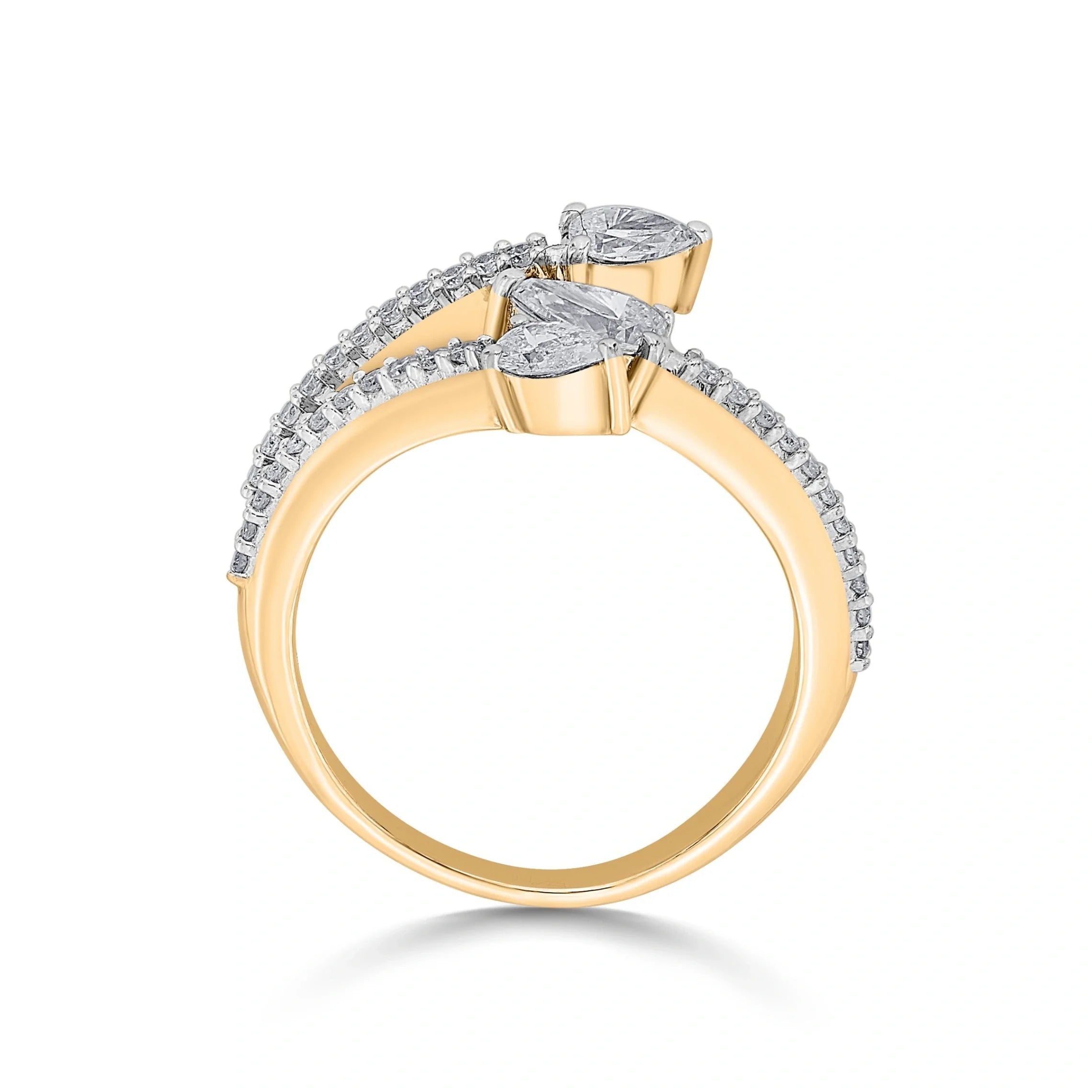 Zen Pirlanta Triple Dewdrop Ring - Zen Diamond India