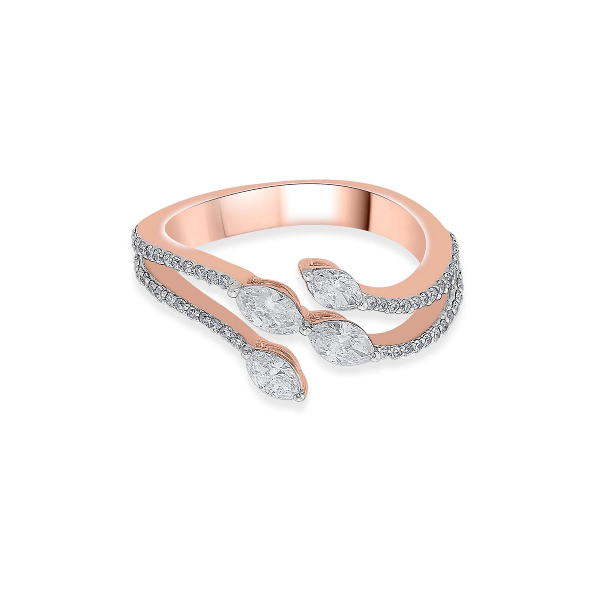 Solitaire Starlight Swath Ring - Zen Diamond India