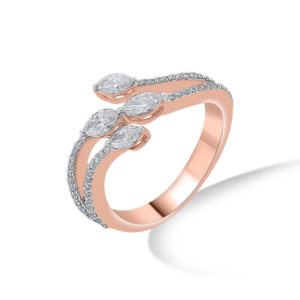 Solitaire Starlight Swath Ring - Zen Diamond India