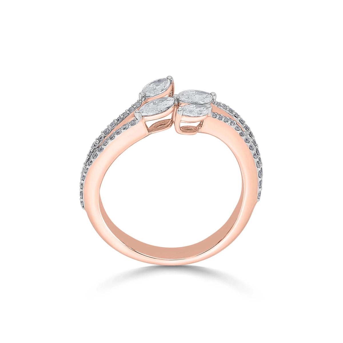Solitaire Starlight Swath Ring - Zen Diamond India
