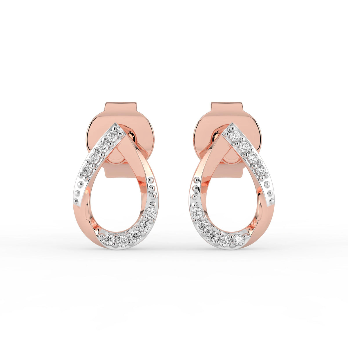 Celeste Twilight Spark Teardrop Curve Stud Earrings