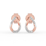 Celeste Twilight Spark Teardrop Curve Stud Earrings
