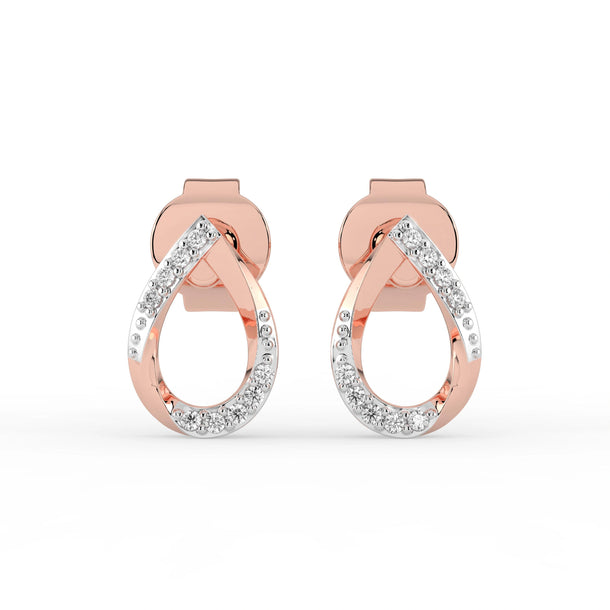 Celeste Twilight Spark Teardrop Curve Stud Earrings
