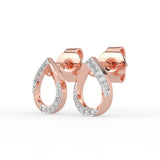 Celeste Twilight Spark Teardrop Curve Stud Earrings