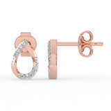 Celeste Twilight Spark Teardrop Curve Stud Earrings
