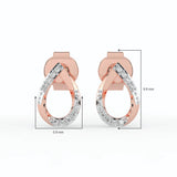 Celeste Twilight Spark Teardrop Curve Stud Earrings