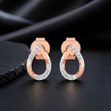 Celeste Twilight Spark Teardrop Curve Stud Earrings