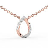 Celeste Sparkling Teardrop Twist Pendant