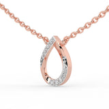 Celeste Sparkling Teardrop Twist Pendant