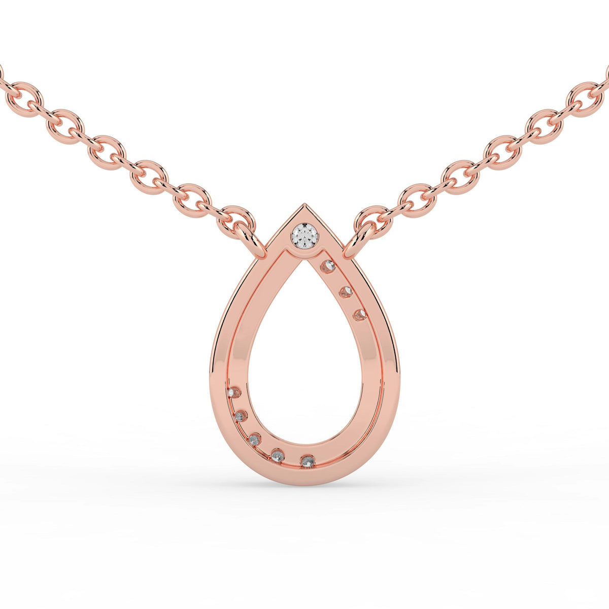 Celeste Sparkling Teardrop Twist Pendant