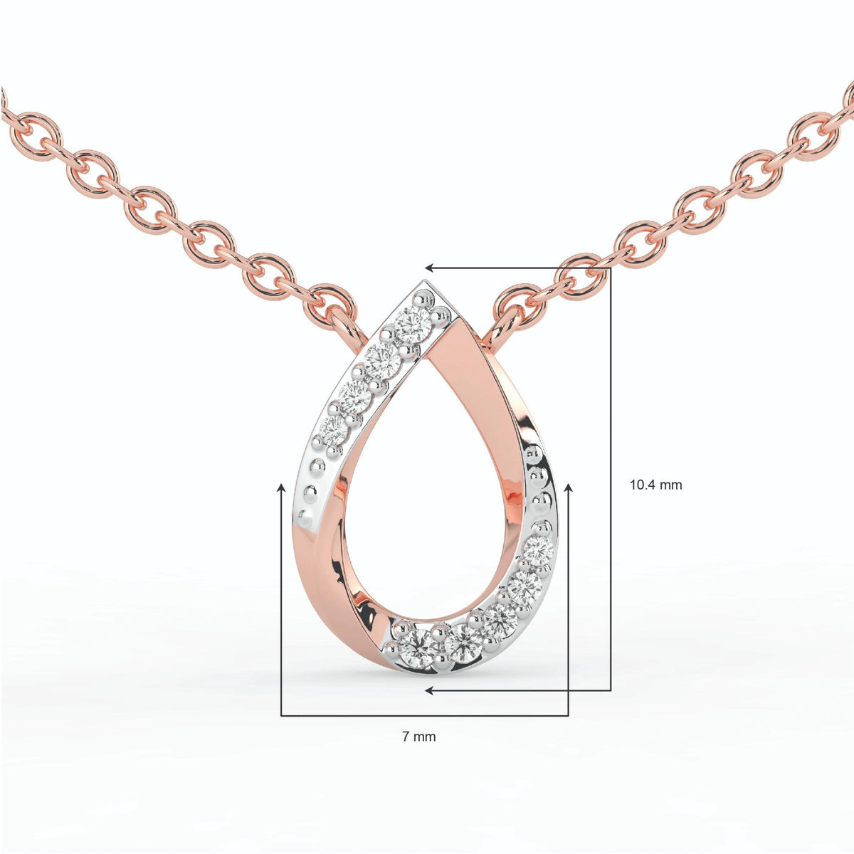 Celeste Sparkling Teardrop Twist Pendant