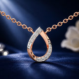 Celeste Sparkling Teardrop Twist Pendant