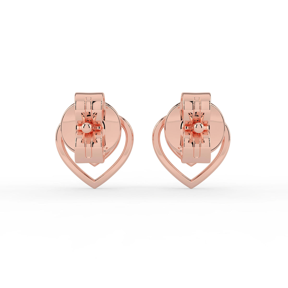 Celeste Sparkling Heart Halo Studs
