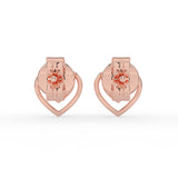Celeste Sparkling Heart Halo Studs