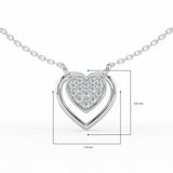 Celeste Dazzling Heart Halo Drop Pendant