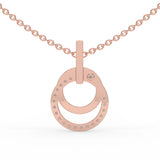 Celeste Radiant Double Circle Drop Pendant