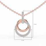 Celeste Radiant Double Circle Drop Pendant