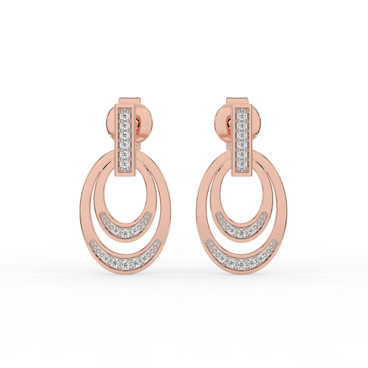 Celeste Twin Arc Spark Drop Earrings