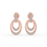 Celeste Twin Arc Spark Drop Earrings
