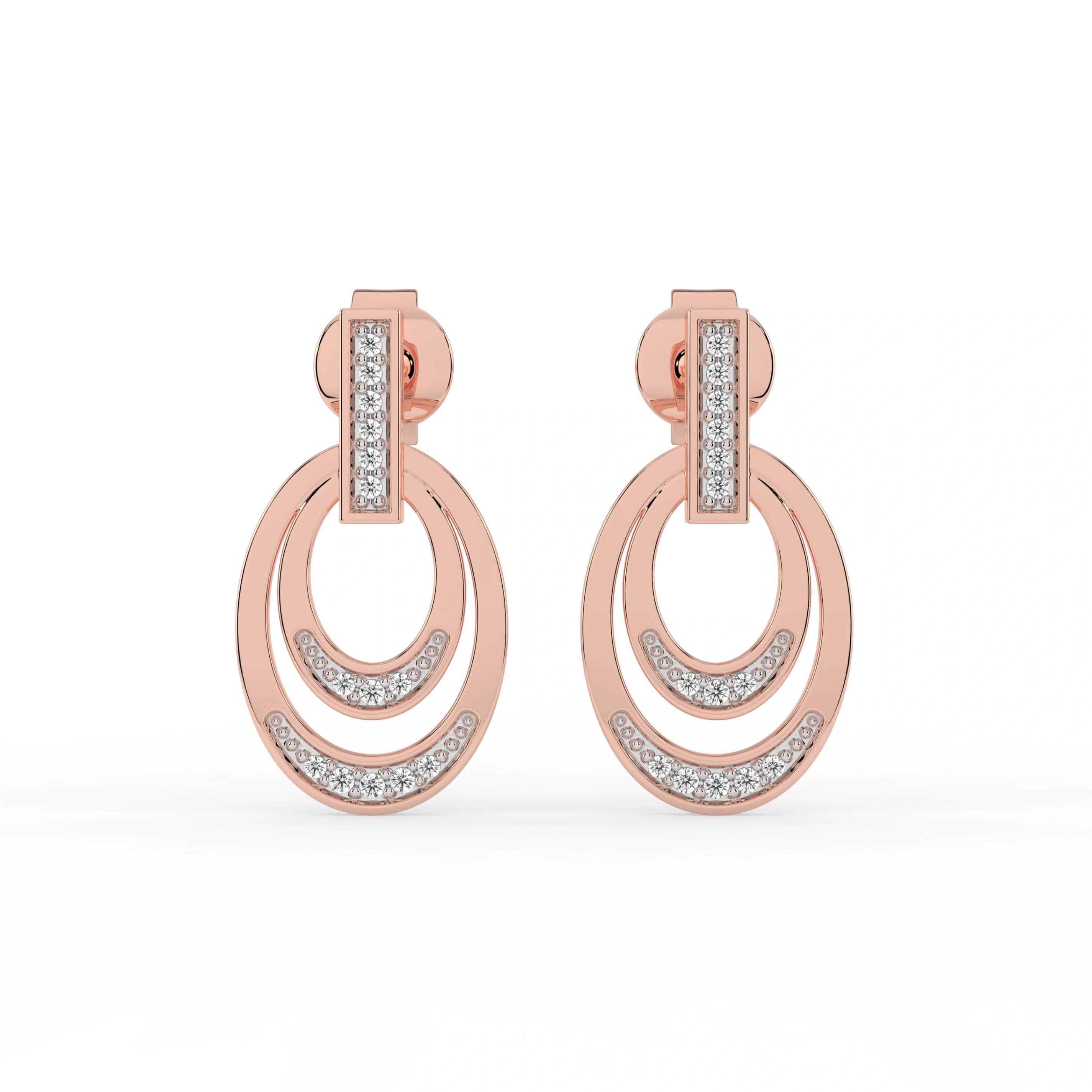 Celeste Twin Arc Spark Drop Earrings