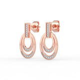 Celeste Twin Arc Spark Drop Earrings