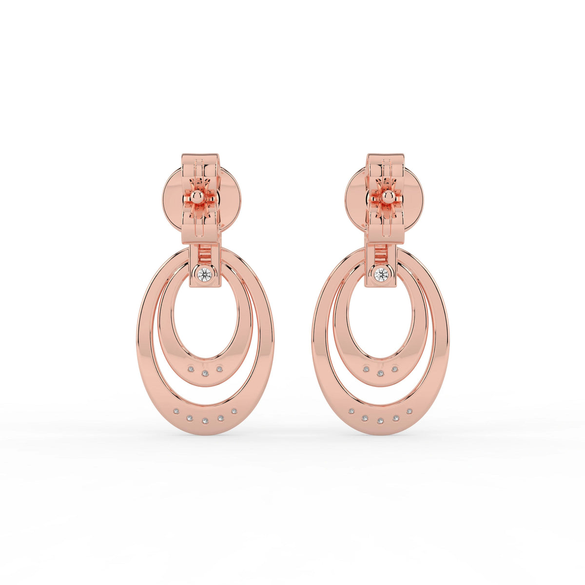 Celeste Twin Arc Spark Drop Earrings